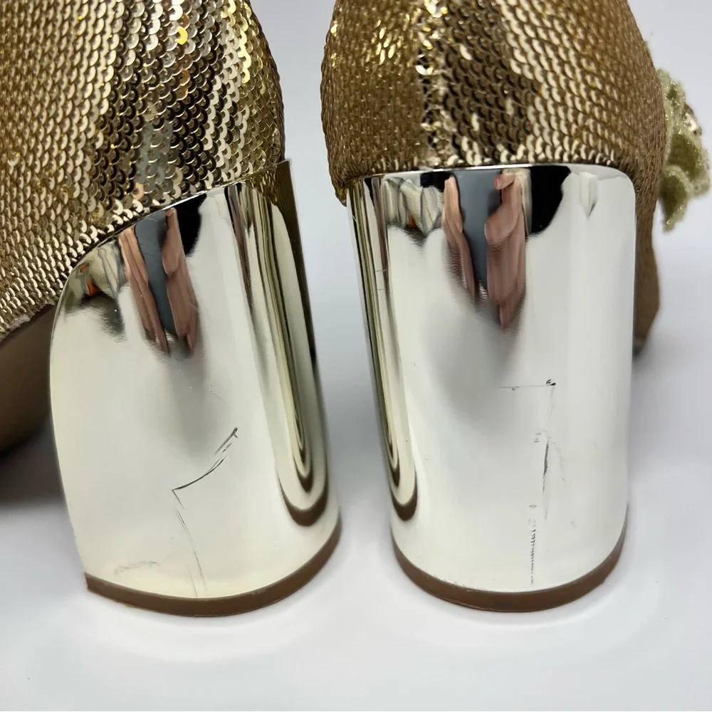 Betsey Johnson Finlee Gold Boots - Picture 7 of 7